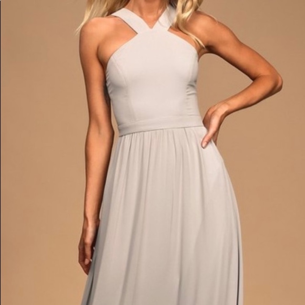 ‼️MOVING SALE‼️ Grey Lulu’s Maxi Dress